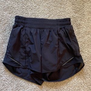 Black Lulu Lemon Hotty Hot Shorts